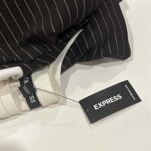 NWT Express Black and White Stripes Wear to Work Dress Women Size XL - Picture 11 of 13